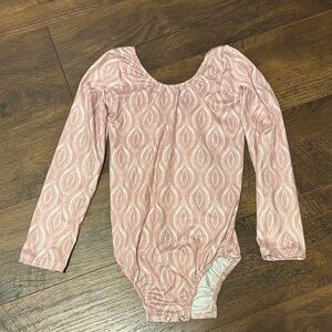 Elegant Pink Patterned Kids Bodysuit